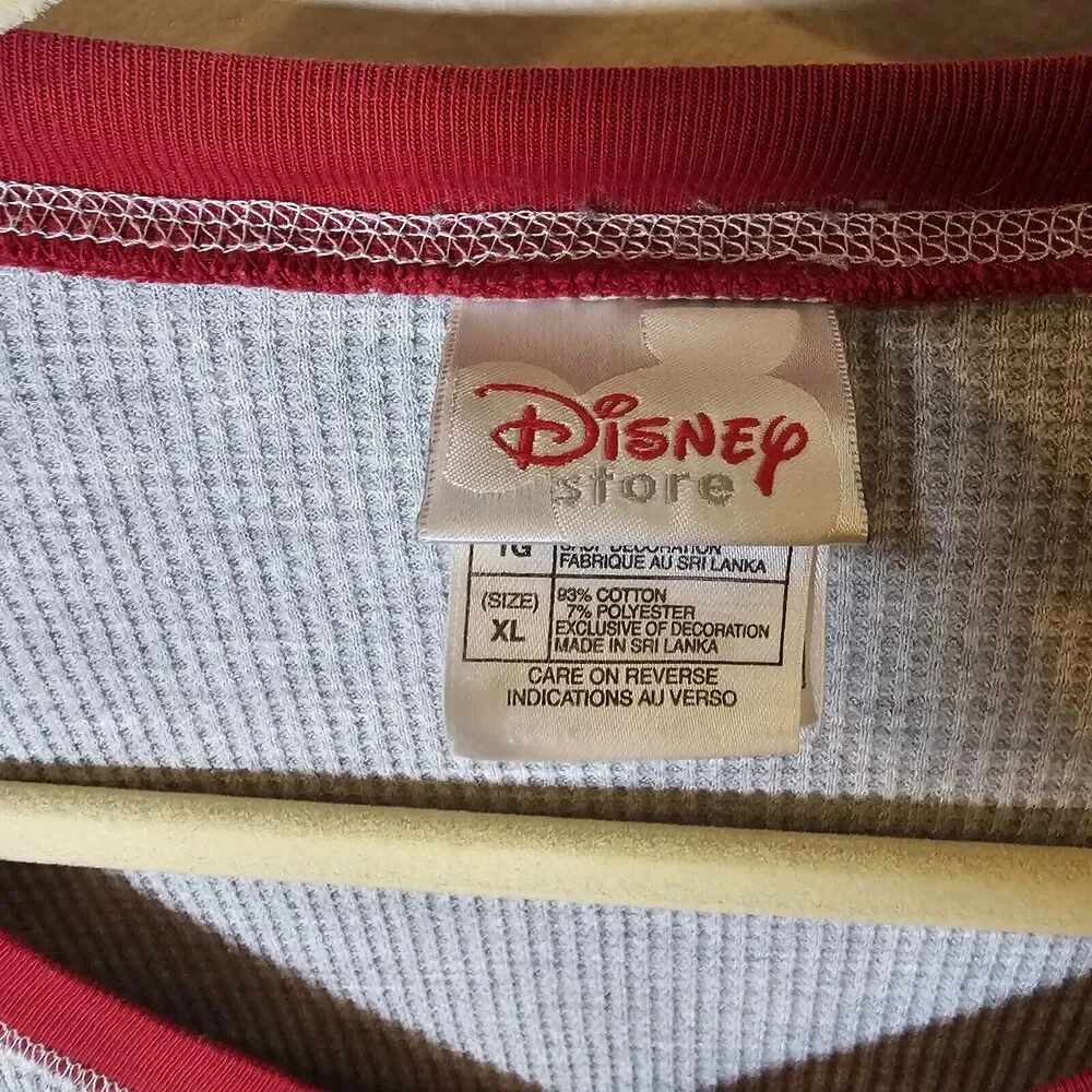 Disney Snow White Thermal Long Sleeve Gray Pajama Top - Picture 10 of 13
